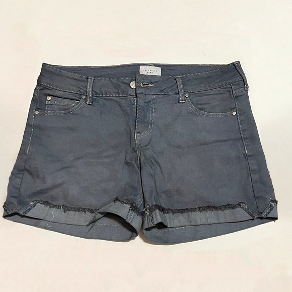 Grey Blue Jean Shorts - Picture 1 of 4
